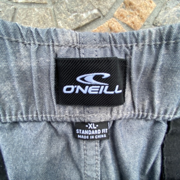 O’Neill Dappled Gray 100%Cotton Drawstring Shorts - Picture 5 of 6